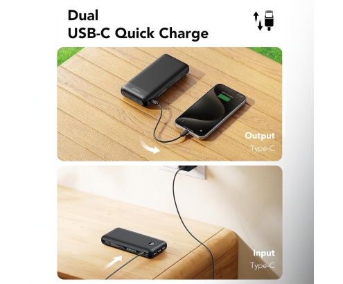 Veger VG-W2081 Power Bank 20.000 mAh Carga Rápida 2 x USB-C 1 USB-A