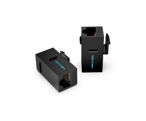 Vention Adaptador Conector RJ45 IPGB0-5 Cat6 UTP/ RJ45 Hembra - RJ45 Hembra/ 5 uds/ Negro