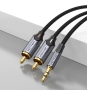 Vention Cable Estéreo BCNBF/ Jack 3.5 Macho - 2x RCA Macho/ 1m/ Gris