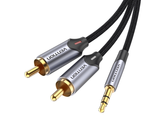 Vention Cable Estéreo BCNBF/ Jack 3.5 Macho - 2x RCA Macho/ 1m/ Gris