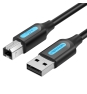 Vention Cable USB 2.0 Impresora COQBI/ USB Tipo-B Macho - USB Macho/ 3m/ Negro