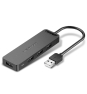 Vention CHMBD hub de interfaz USB 2.0 Type-A 480 Mbit/s Negro