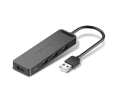 Vention CHMBD hub de interfaz USB 2.0 Type-A 480 Mbit/s Negro
