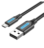 Vention COLBC cable USB USB 2.0 0,25 m USB A Micro-USB B 0,48 Gbit/s Negro