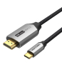 Vention CRBBF adaptador de cable de vídeo 1 m USB Tipo C HDMI Negro, Gris