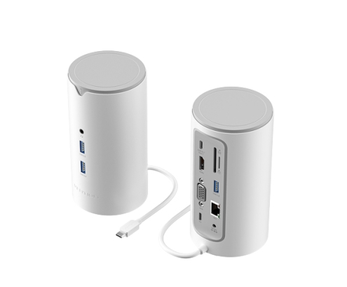 Vention Docking USB Tipo-C TPHWC/ 1xVGA/ 1xHDMI/ 3xUSB/ 1xUSB Tipo-C PD/ 1xUSB Tipo-C/ 1xRJ45/ 1xAudio/ 1xLector Tarjetas SD/ Blanco