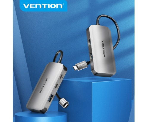 Vention Hub USB Tipo-C TNDHB/ 3xUSB/ 1xUSB Tipo-C/ 1xUSB Tipo-C PD