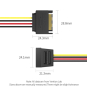 Vention KDABY cable de SATA 0,3 m SATA de 15 pines Negro