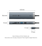 Vention TGVHB hub de interfaz USB Tipo C 5000 Mbit/s Gris