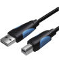 Vention VAS-A16-B150 cable USB USB 2.0 1,5 m USB A USB B Negro
