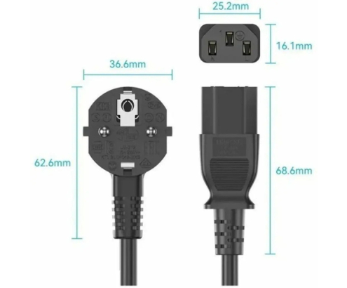 Vention ZCJBAC cable de transmisión Negro 1,8 m C13 acoplador