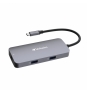 Verbatim CMH-05 USB Tipo C 5000 Mbit/s Plata