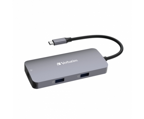 Verbatim CMH-05 USB Tipo C 5000 Mbit/s Plata