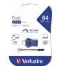 Verbatim Dual Unidad USB 3.0 64 GB USB-C USB-A Azul 49967