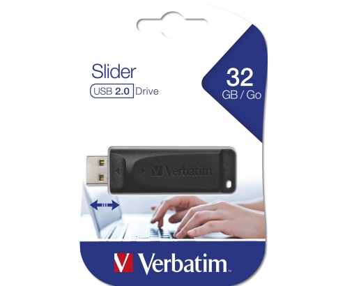 Verbatim Slider Memoria USB 32 GB Negro 98697