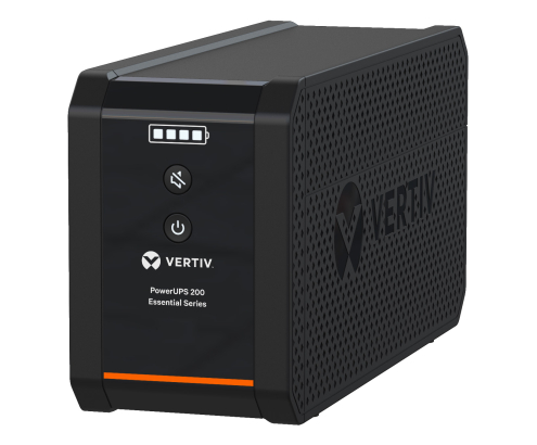 Vertiv PowerUPS 200 Essential PSA6E-600IT-SCH, 600VA/315 W, AVR, baterías sustituibles por el usuario, backup de batería, 4 tomas Schuko, garantía