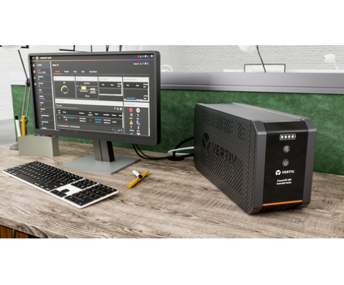 Vertiv PowerUPS 200 Essential PSA6E-600IT-SCH, 600VA/315 W, AVR, baterías sustituibles por el usuario, backup de batería, 4 tomas Schuko, garantía