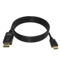 Vision TC 2MDPHDMI8K/BL adaptador de cable de vídeo 2 m DisplayPort HDMI Negro