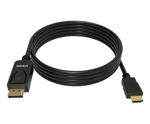 Vision TC 2MDPHDMI8K/BL adaptador de cable de vídeo 2 m DisplayPort HDMI Negro