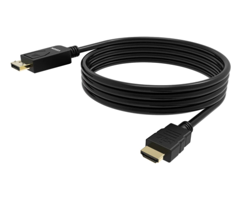 Vision TC 2MDPHDMI8K/BL adaptador de cable de vídeo 2 m DisplayPort HDMI Negro
