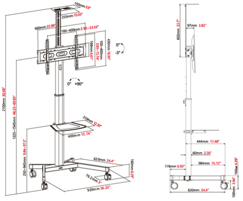 Vision VFM-F19 soporte para TV 2,03 m (80