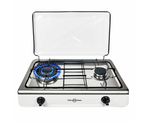 Vitrokitchen 252BB hobs Blanco Encimera 59.5 cm Encimera de gas 2 zona(s)
