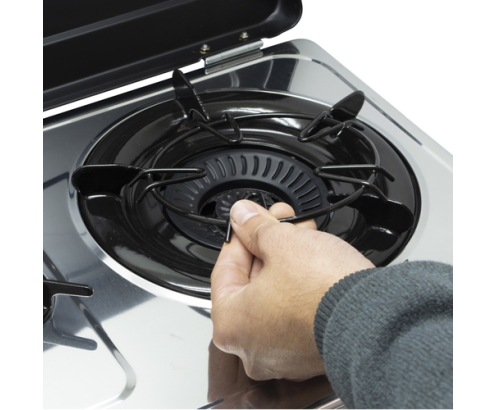 Vitrokitchen 360IB hobs Negro, Acero inoxidable Encimera Encimera de gas 3 zona(s)