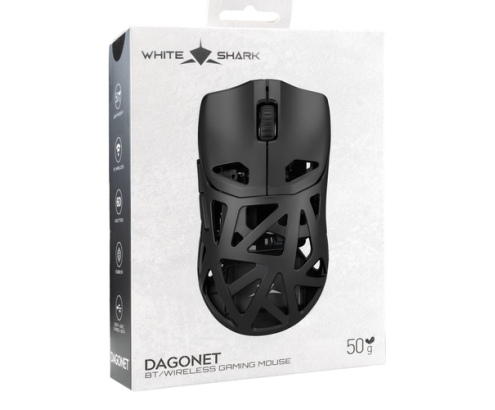 White Shark DAGONET-2 ratón Juego Ambidextro Bluetooth Óptico 12000 DPI