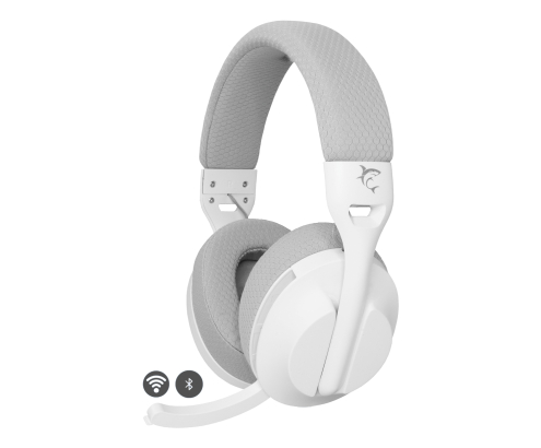 White Shark FALCON Auriculares Inalámbrico y alámbrico Diadema Juego USB Tipo C Bluetooth Blanco, Gris