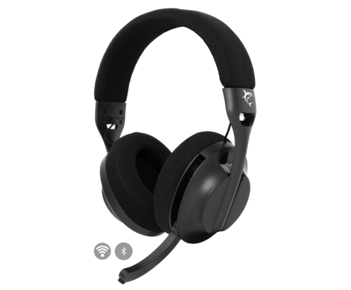 White Shark FALCON Auriculares Inalámbrico y alámbrico Diadema Juego USB Tipo C Bluetooth Negro