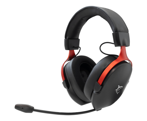 White Shark FOX Auriculares Alámbrico Diadema Juego Negro, Rojo