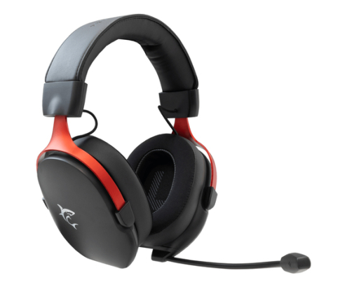 White Shark FOX Auriculares Alámbrico Diadema Juego Negro, Rojo