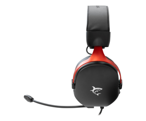 White Shark FOX Auriculares Alámbrico Diadema Juego Negro, Rojo