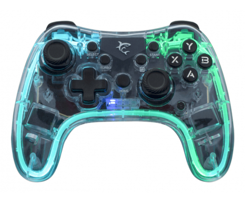 White Shark LEGION Transparente Bluetooth/USB Gamepad Analógico/Digital Android, PC, Playstation 3, iOS, PlayStation 4, Nintendo Switch