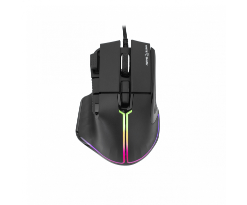White Shark MARROK Black ratón Oficina mano derecha USB tipo A Óptico 12000 DPI