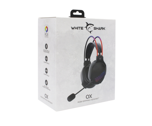 White Shark OX auricular y casco Auriculares Alámbrico Juego Negro