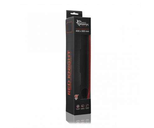 White Shark Red Knight Alfombrilla de ratón para juegos Negro, Rojo, Blanco