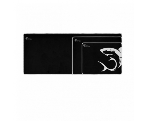 White Shark SHARK L Alfombrilla de ratón para juegos Negro, Blanco