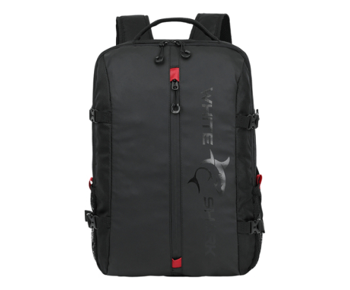 White Shark TROOPER mochila Mochila informal Negro, Rojo Poliéster