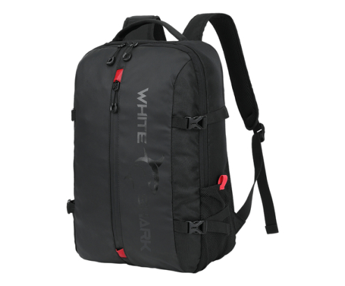 White Shark TROOPER mochila Mochila informal Negro, Rojo Poliéster