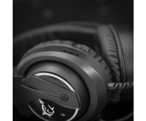 White Shark WOLF auricular y casco Auriculares Alámbrico Juego Negro