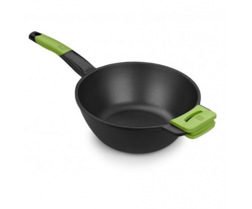 WOK PRIOR BRA 3L ALUMINIO FUNDIDO TEFL͓N ANTIADHERENTE VERDE A121472