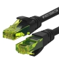 WP WPC-PAT-6AU005BL cable de red Negro, Verde 0,5 m Cat6a U/UTP (UTP)