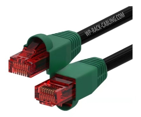 WP WPC-PAT-6U010BL-O cable de red Negro, Verde, Rojo 1 m Cat6 U/UTP (UTP)
