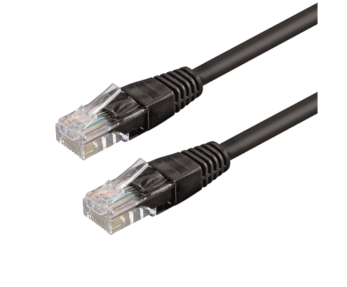 WP WPC-PAT-6U020BL cable de red Negro 2 m Cat6 U/UTP (UTP)