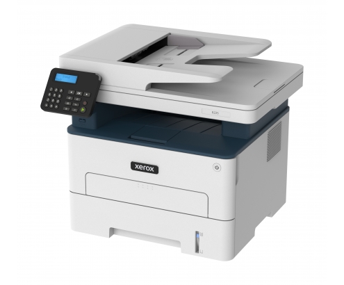 Xerox B225 Impresora multifuncion laser duplex escaner PS3 PCL5e/6 ADF 2 bandejas azul blanco 