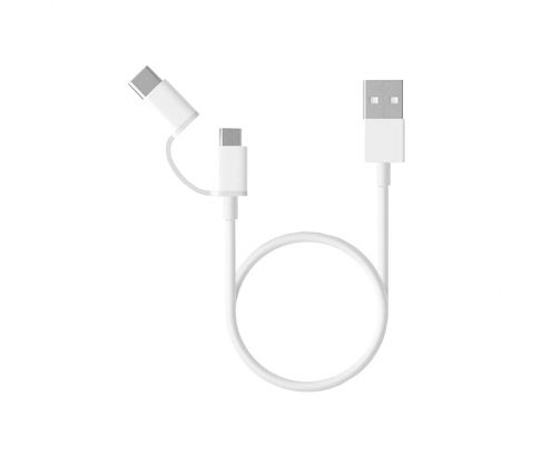 Xiaomi Mi 2-in-1 USB Cable (Micro USB to Type C) 100cm cable USB 1 m USB 2.0 USB A Micro-USB B Blanco