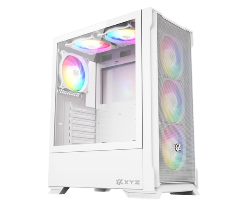 XYZ AIRONE 300 X, TORRE GAMING,MESH, ALTO FLUJO AIRE, 6x VENTILADORES, TYPO C, ATX, BLANCA