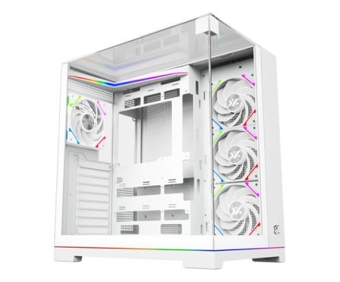 XYZ TESSERACT A-RGB, TORRE GAMING, 4x VENTILADORES, 3D ULTRA-PANORAMICO,BTF, TYPO C, ATX, BANCA