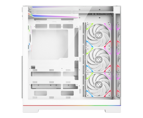XYZ TESSERACT A-RGB, TORRE GAMING, 4x VENTILADORES, 3D ULTRA-PANORAMICO,BTF, TYPO C, ATX, BANCA